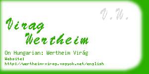 virag wertheim business card