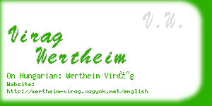 virag wertheim business card